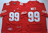 Wisconsin Badgers 99 J.J. Watt Red Nike College Football Jersey